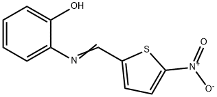 2-[({5-nitro-2-thienyl}methylene)amino]phenol Struktur