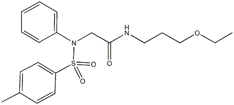 N-(3-ethoxypropyl)-2-{[(4-methylphenyl)sulfonyl]anilino}acetamide Struktur