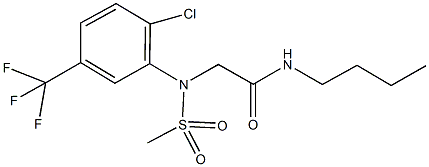 N-butyl-2-[2-chloro(methylsulfonyl)-5-(trifluoromethyl)anilino]acetamide Struktur