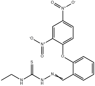 2-{2,4-dinitrophenoxy}benzaldehyde N-ethylthiosemicarbazone Struktur