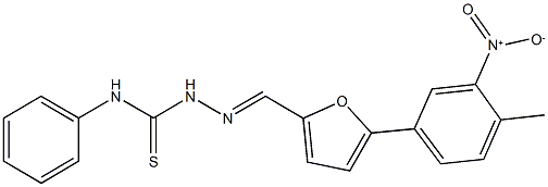 5-{3-nitro-4-methylphenyl}-2-furaldehyde N-phenylthiosemicarbazone Struktur