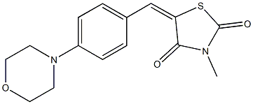 3-methyl-5-[4-(4-morpholinyl)benzylidene]-1,3-thiazolidine-2,4-dione Struktur