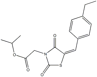 isopropyl [5-(4-ethylbenzylidene)-2,4-dioxo-1,3-thiazolidin-3-yl]acetate Struktur