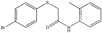 2-[(4-bromophenyl)sulfanyl]-N-(2-methylphenyl)acetamide Struktur