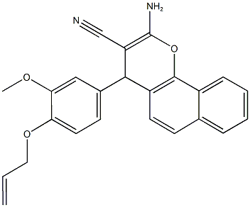 4-[4-(allyloxy)-3-methoxyphenyl]-2-amino-4H-benzo[h]chromene-3-carbonitrile Struktur