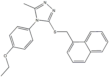 ethyl 4-{3-methyl-5-[(1-naphthylmethyl)sulfanyl]-4H-1,2,4-triazol-4-yl}phenyl ether Struktur