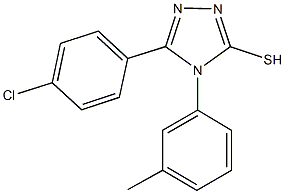 5-(4-chlorophenyl)-4-(3-methylphenyl)-4H-1,2,4-triazol-3-ylhydrosulfide Struktur