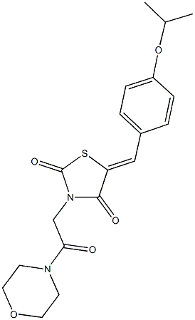 5-(4-isopropoxybenzylidene)-3-[2-(4-morpholinyl)-2-oxoethyl]-1,3-thiazolidine-2,4-dione Struktur