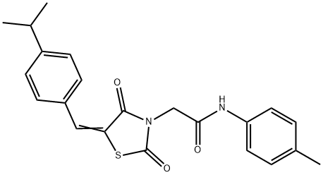 2-[5-(4-isopropylbenzylidene)-2,4-dioxo-1,3-thiazolidin-3-yl]-N-(4-methylphenyl)acetamide Struktur