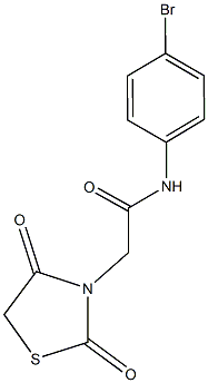 N-(4-bromophenyl)-2-(2,4-dioxo-1,3-thiazolidin-3-yl)acetamide Struktur