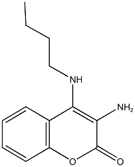 3-amino-4-(butylamino)-2H-chromen-2-one Struktur