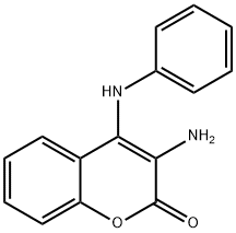 3-amino-4-anilino-2H-chromen-2-one Struktur