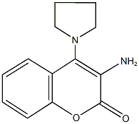 3-amino-4-(1-pyrrolidinyl)-2H-chromen-2-one Struktur