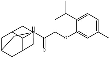 N-(2-adamantyl)-2-(2-isopropyl-5-methylphenoxy)acetamide Struktur