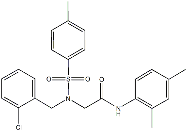 2-{(2-chlorobenzyl)[(4-methylphenyl)sulfonyl]amino}-N-(2,4-dimethylphenyl)acetamide Struktur