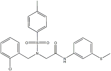 2-{(2-chlorobenzyl)[(4-methylphenyl)sulfonyl]amino}-N-[3-(methylsulfanyl)phenyl]acetamide Struktur