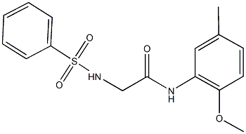 N-(2-methoxy-5-methylphenyl)-2-[(phenylsulfonyl)amino]acetamide Struktur