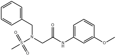 2-[benzyl(methylsulfonyl)amino]-N-(3-methoxyphenyl)acetamide Struktur