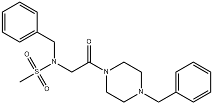 N-benzyl-N-[2-(4-benzyl-1-piperazinyl)-2-oxoethyl]methanesulfonamide Struktur