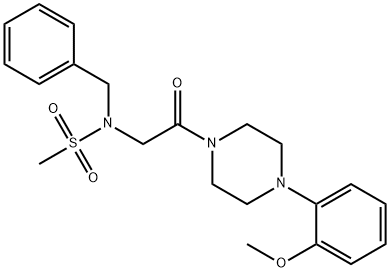 N-benzyl-N-{2-[4-(2-methoxyphenyl)-1-piperazinyl]-2-oxoethyl}methanesulfonamide Struktur