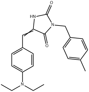 5-[4-(diethylamino)benzylidene]-3-(4-methylbenzyl)-2,4-imidazolidinedione Struktur