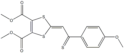 dimethyl 2-[2-(4-methoxyphenyl)-2-thioxoethylidene]-1,3-dithiole-4,5-dicarboxylate Struktur