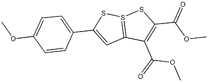 dimethyl 5-(4-methoxyphenyl)-7lambda~4~-[1,2]dithiolo[5,1-e][1,2]dithiole-2,3-dicarboxylate Struktur