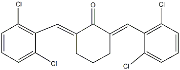 2,6-bis(2,6-dichlorobenzylidene)cyclohexanone Struktur