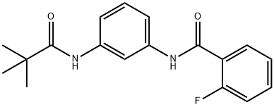 N-{3-[(2,2-dimethylpropanoyl)amino]phenyl}-2-fluorobenzamide Struktur