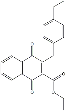 ethyl 3-(4-ethylbenzyl)-1,4-dioxo-1,4-dihydro-2-naphthalenecarboxylate Struktur