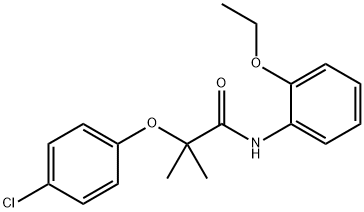 2-(4-chlorophenoxy)-N-(2-ethoxyphenyl)-2-methylpropanamide Struktur