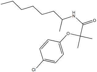 2-(4-chlorophenoxy)-2-methyl-N-(1-methylheptyl)propanamide Struktur