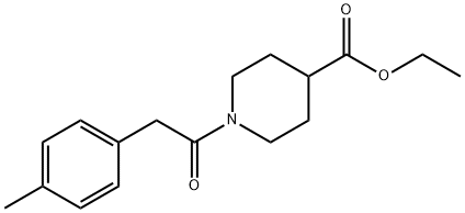 ethyl 1-[(4-methylphenyl)acetyl]-4-piperidinecarboxylate Struktur