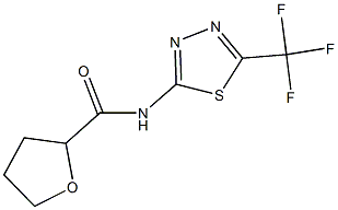 N-[5-(trifluoromethyl)-1,3,4-thiadiazol-2-yl]tetrahydro-2-furancarboxamide Struktur