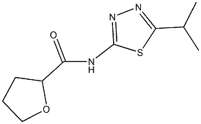 N-(5-isopropyl-1,3,4-thiadiazol-2-yl)tetrahydro-2-furancarboxamide Struktur