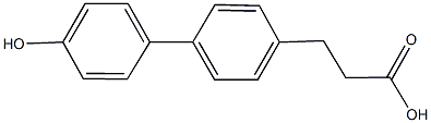 3-(4'-hydroxy[1,1'-biphenyl]-4-yl)propanoic acid Struktur