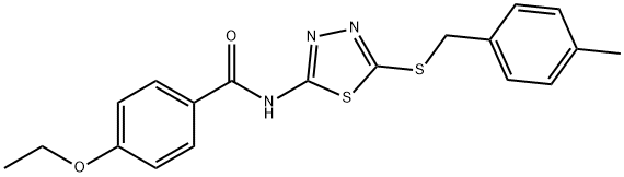 4-ethoxy-N-{5-[(4-methylbenzyl)sulfanyl]-1,3,4-thiadiazol-2-yl}benzamide Struktur