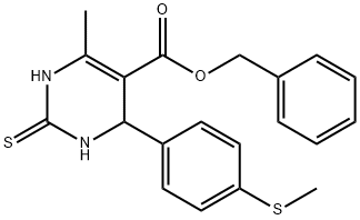 benzyl 6-methyl-4-[4-(methylsulfanyl)phenyl]-2-thioxo-1,2,3,4-tetrahydropyrimidine-5-carboxylate Struktur