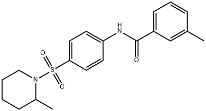 3-methyl-N-{4-[(2-methylpiperidin-1-yl)sulfonyl]phenyl}benzamide Struktur