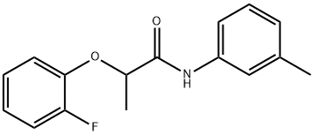 2-(2-fluorophenoxy)-N-(3-methylphenyl)propanamide Struktur