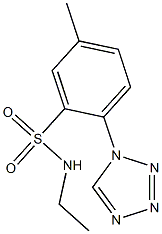 N-ethyl-5-methyl-2-(1H-tetraazol-1-yl)benzenesulfonamide Struktur