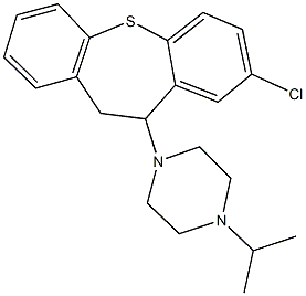 1-(8-chloro-10,11-dihydrodibenzo[b,f]thiepin-10-yl)-4-isopropylpiperazine Struktur