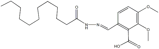 6-(2-dodecanoylcarbohydrazonoyl)-2,3-dimethoxybenzoic acid Struktur