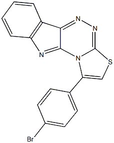 1-(4-bromophenyl)[1,3]thiazolo[2',3':3,4][1,2,4]triazino[5,6-b]indole Struktur