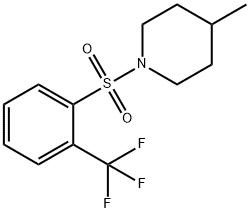 4-methyl-1-{[2-(trifluoromethyl)phenyl]sulfonyl}piperidine Struktur