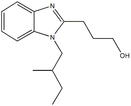 3-[1-(2-methylbutyl)-1H-benzimidazol-2-yl]-1-propanol Struktur