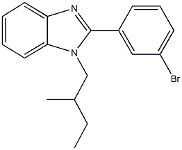 2-(3-bromophenyl)-1-(2-methylbutyl)-1H-benzimidazole Struktur