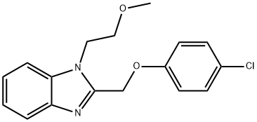 2-[(4-chlorophenoxy)methyl]-1-(2-methoxyethyl)-1H-benzimidazole Struktur