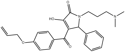 4-[4-(allyloxy)benzoyl]-1-[3-(dimethylamino)propyl]-3-hydroxy-5-phenyl-1,5-dihydro-2H-pyrrol-2-one Struktur