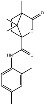 N-(2,4-dimethylphenyl)-4,7,7-trimethyl-3-oxo-2-oxabicyclo[2.2.1]heptane-1-carboxamide Struktur